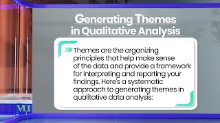 Qualitative Data Analysis Generating Themes  Research Methods in Education  EDU407Topic185 [upl. by Hocker]