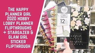 HappyPlanner Girl 2020 HobbyLobby Planner  Stargazer amp Glam Girl Sticker a Book Flipthroughs [upl. by Brooke]