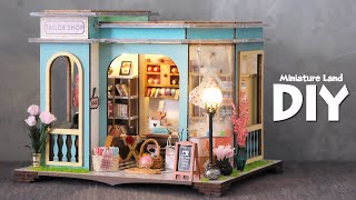 4K Tailor Shop  DIY Miniature Dollhouse Kit  Relaxing Satisfying Video [upl. by Herries]