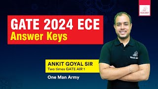 GATE 2024 ECE Answer Keys  Ankit Goyal  One Man Army [upl. by Nigam]