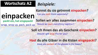 Wortschatz A2 einpacken [upl. by Chickie]