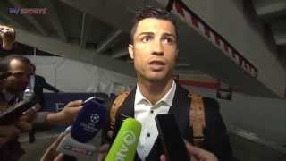 Andy Burton attempts to interview Cristiano Ronaldo three times [upl. by Osgood]