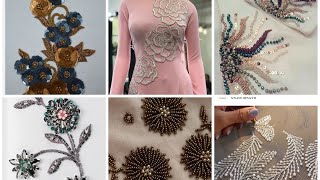 Beautiful Moti Sitara  pearls and Sequins embroidery designs Part 2 [upl. by Navnod]