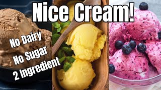 Ice Cream Without Sugar No Cream No Milk  Only 2 Ingredients 1 Minute Dairy Free Dessert [upl. by Lynnell]