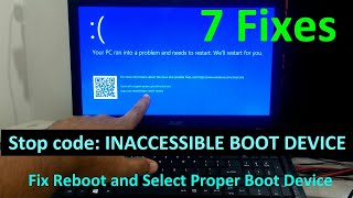 How to Fix Stop code Inaccessible Boot Device Windows 10 11 [upl. by Straus]