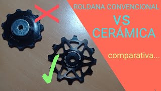 ROLDANA CONVENCIONAL vs CERÁMICA COMPARATIVA Ciclismo en casa [upl. by Nylrahs]