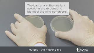 Hytect  the Hygiene tile l Antibacterial effect [upl. by Eilujna]