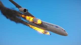 Emirates Airplane A390 Airbus Crash After A Fuel Leakage  GTA 5 [upl. by Walston]