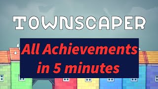 Townscaper all Achievements Walkthrough [upl. by Adlar]