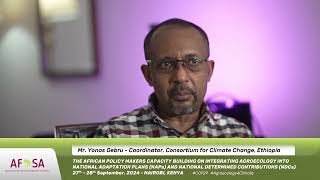 Mr Yonas Gebru  Coordinator Consortium for Climate Change Ethiopia [upl. by Akimyt]