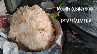 Amazing method of making petai Paratha at Kolkata street food stallindian street food by bisusfood [upl. by Garland]