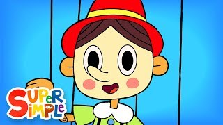 The Pinocchio  Nursery Rhymes  Super Simple Songs [upl. by Ial]