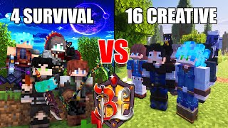 Pertama Kali Ikut Dapet SENJATA LEGENDARIS   4 SURVIVAL VS 16 CREATIVE di BATTLE SIEGE [upl. by Ardnaiek]