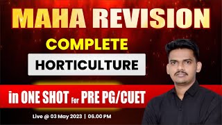 Complete Horticulture MAHA REVISION  Class 01 Dr Green Agro [upl. by Jacobsen]