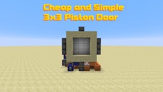 TUTORIAL Extremely Cheap 3x3 Piston Door Cheap  Compact [upl. by Felicle]