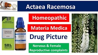 Cimicifuga Racemosa Homeopathic Medicine  Drug Picture  Materia Medica bhms [upl. by Ained]