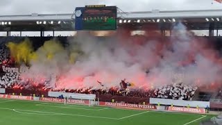 🧨 LIVE  FINAL SWISS CUP 🏆🇨🇭 020624 PYRO Servette Fans for match against Lugano 🤎 [upl. by Aimas]