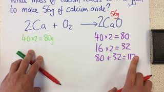 Calculating masses in reactions  p27 Chem [upl. by Lewanna]