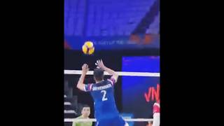 Crazy pass grebennikov 😱😱😱💥💥💥volleyball shortvideo volleyballplus [upl. by Lelith]