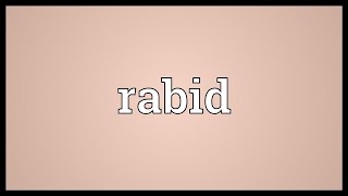 Rabid Meaning [upl. by Bilow]