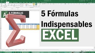 5 Fórmulas de Excel indispensables para tu Trabajo [upl. by Ennairej]