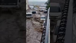 Flooding in Torre Archirafi Riposto Catania Sicily Italy 13112024 [upl. by Denie606]