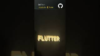 Gyro Sensor based 3d text on Flutter [upl. by Alatea]