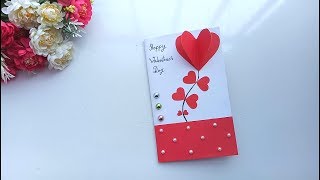 Handmade card for Valentines day  tutorial [upl. by Bessie]