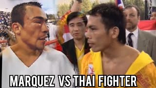 Marquez eye trouble against Thai Fighter Jandaeng Interim Championship champion thailand [upl. by Auhsuoj305]