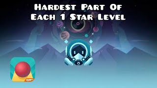 Hardest Part of Each 1 Star Level in Rolling Sky [upl. by Vachil]