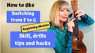 Beginning Ukulele  Switching from F to G  New to Uke Skills [upl. by Harleigh968]