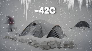 Winter Camping in EXTREME COLD 42°F 4 Days  Snowstorm Hot Tent Camping In A Blizzard [upl. by Giusto]