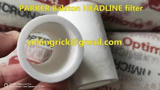 PARKER Balston Gas coalescence filter Headline Filters PTFE Filter Element [upl. by Derfliw835]