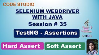 Selenium Webdriver with Java in Hindi 35TestNG Assertion  Practical Demonstration [upl. by Metzgar]