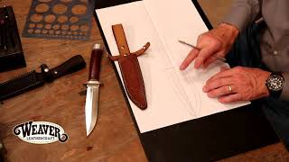 Leather Knife Sheath Instructions Chapter 1 Creating a Pattern [upl. by Kwan]