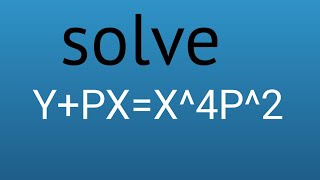 solve ypxx4p2 Differential Equation of first order but not first degree  MathStudyWithPradum [upl. by Inimak]