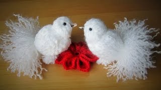 DIY pigeonTaube aus Garn zusammenbinden  schnell und einfach [upl. by Proudman627]