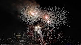 4th July Fireworks from Exchange Place  Jersey City Freedom amp Fireworks Festival [upl. by Oigimer]