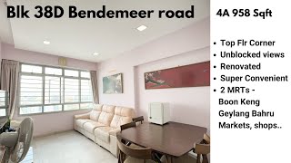 38D Bendemeer road Top floor renovated 4A 958 sqft for sale [upl. by Ynohtnael]