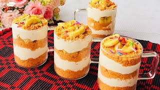 Easy Biscuits Trifle Dessert  NoBake Layered Treat [upl. by Annadiane361]