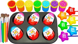 Satisfying with Rainbow MampM Lollipop Candy with Kinder Surprise Eggs amp Cutting ASMR [upl. by Elna936]