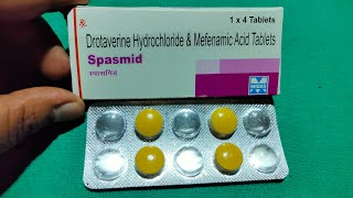 Spasmid Tablet  Drotaverine Hcl amp Mefenamic Acid Tablet Benefits in hindi [upl. by Nosnaj]