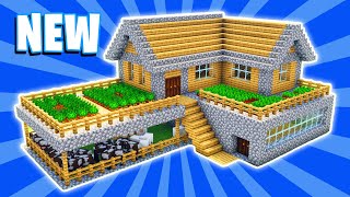 Minecraft House Tutorial  24 Large Wooden Survival House How to Build [upl. by Gillman108]