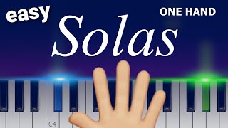 Jamie Duffy  Solas  one hand slow EASY PIANO TUTORIAL [upl. by Nivel]