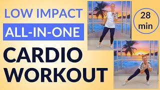 28 minute Full Body Low Impact CARDIO  STRENGTH Walk at Home Workout [upl. by Adolf811]