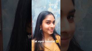 Easy way to draw cat eyes with your black eyeliner💁‍♀️ makeup makeuptutorial fyp trending [upl. by Aenaj]