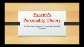 Eysenks Personality Theory [upl. by Kussell]