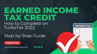 TurboTax 2022 Form 1040  Earned Income Credit EIC [upl. by Modla]