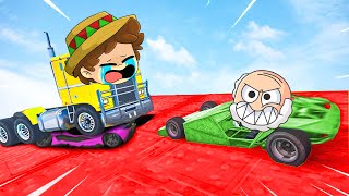 ¡CAMION vs COCHE RAMPA 😱😂 GTA 5 pero SILVIO y PANCRACIO CHOCAN en SUPER AUTOS [upl. by Salangia272]