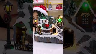 Magical Christmas Snow Village with Train Set  Angroos Christmas Decor 🎅🚂✨ [upl. by Heddi]